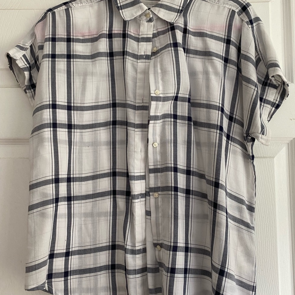 Women Plaid Blouse Calvin Klein jeans used once